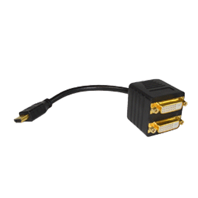 (imagem para) Adaptador HDMI Mch - 2 x DVI-D Fêm 24+1 - 0,20mt
