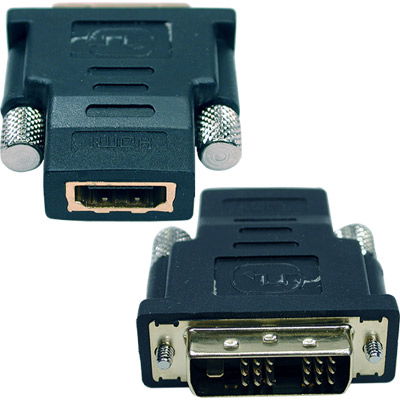 (imagem para) Adapt. Vídeo PC - DVI Macho / HDMI Femêa