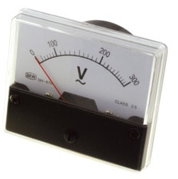 Voltímetro Analógico AC - 0-300V - 70x60