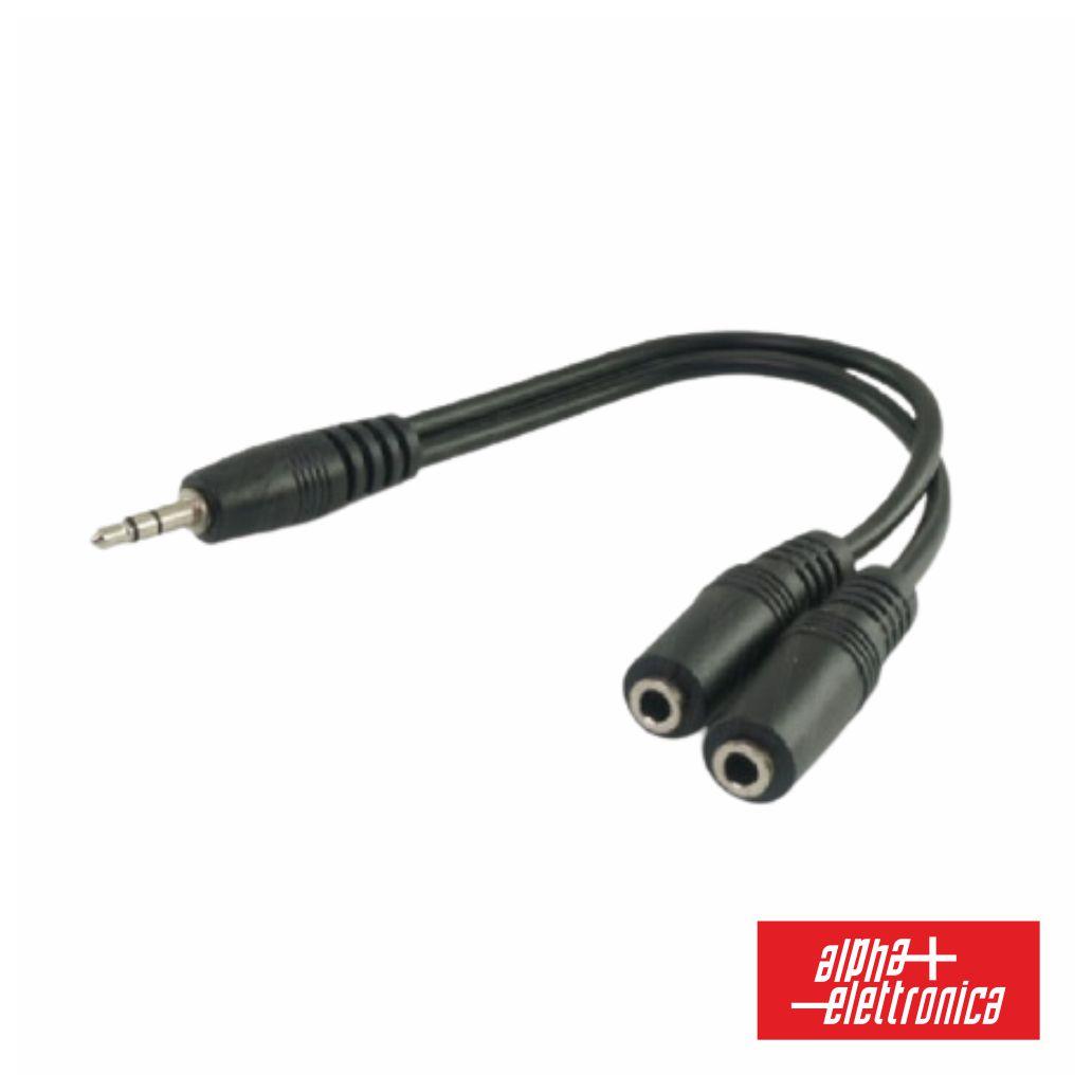 (imagem para) Cabo Jack 3.5mm Macho / 2 Jack 3.5mm Fêmea 0.2m St