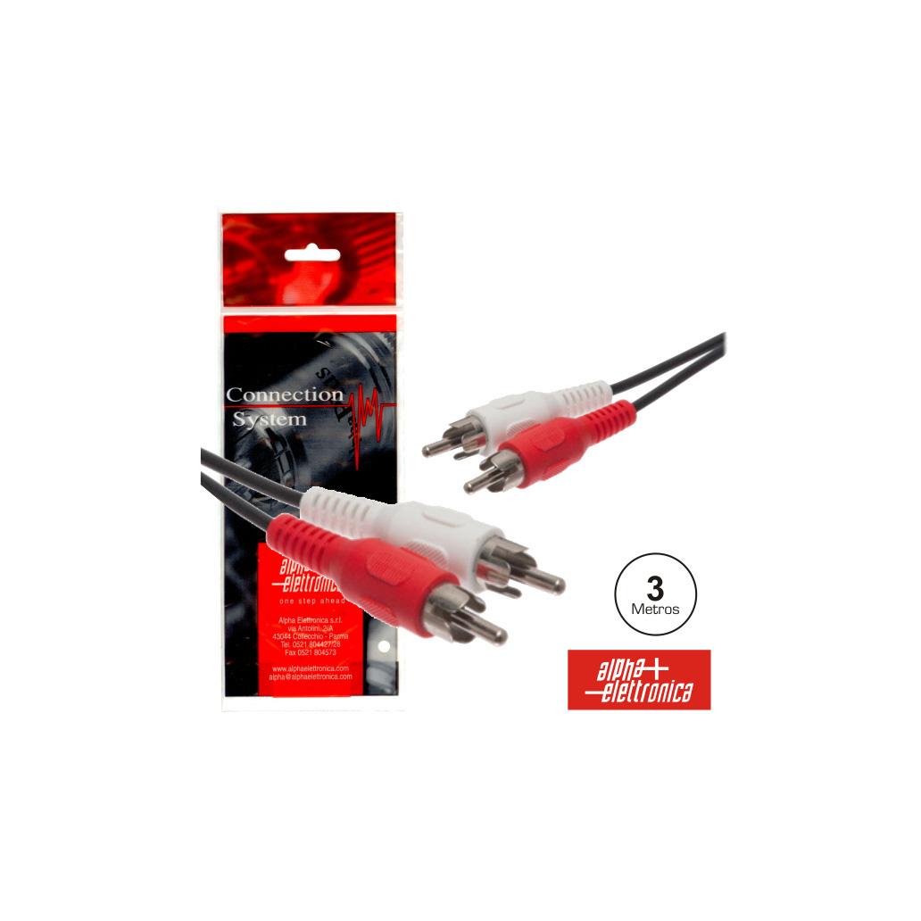 (imagem para) Cabo 2-Rca Macho / 2-Rca Macho 3m Pvc Polybag