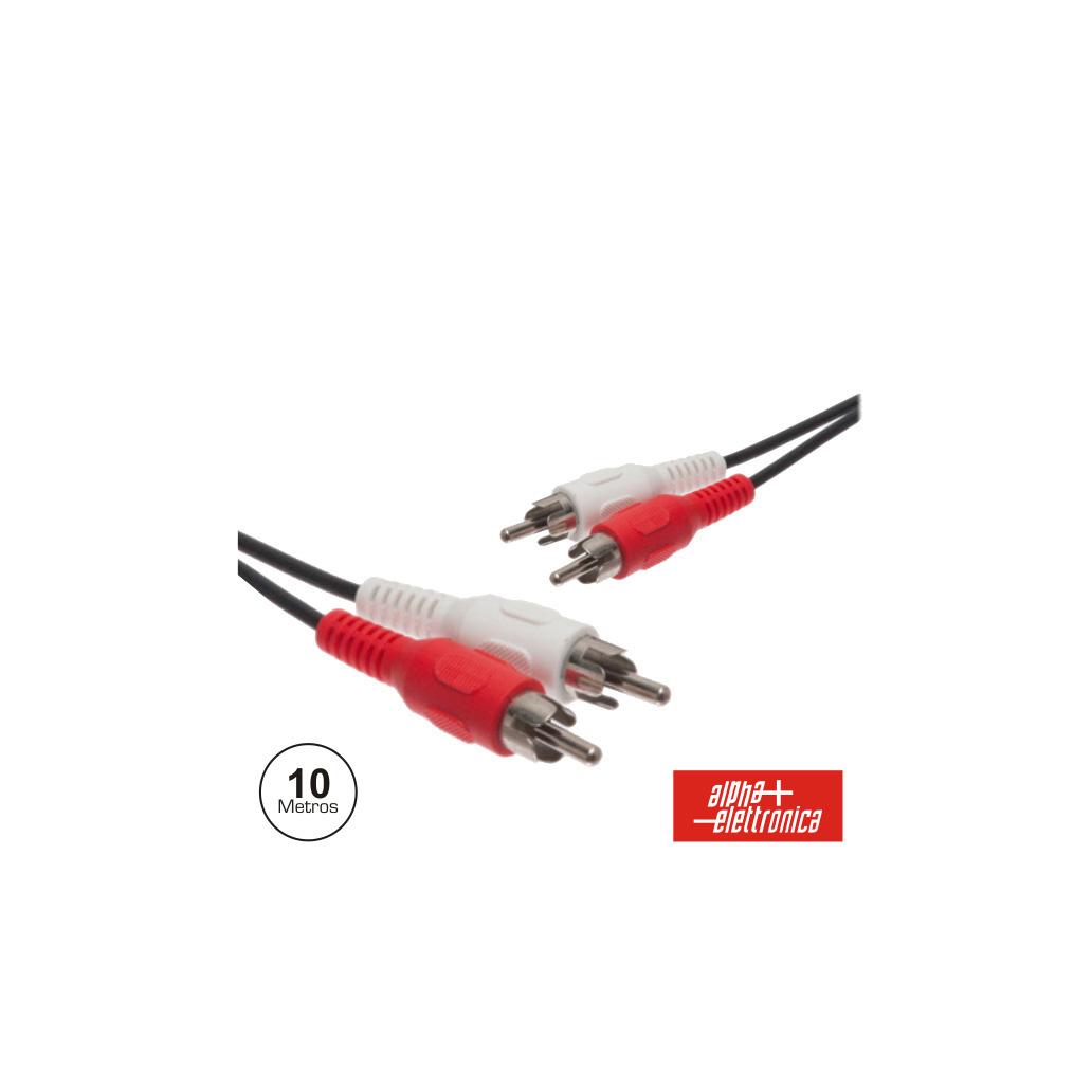 (imagem para) Cabo 2-Rca Macho / 2-Rca Macho Pvc 10m