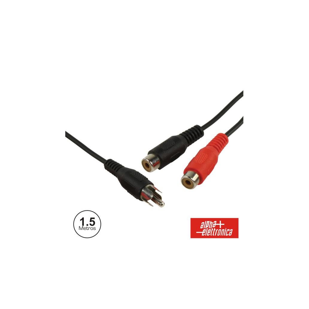 (imagem para) Cabo Rca Macho / 2-Rca Fêmea 1.5m