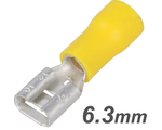 Terminal fêmea isolado amarelo (4.0-6.0mm²) 6.3mm