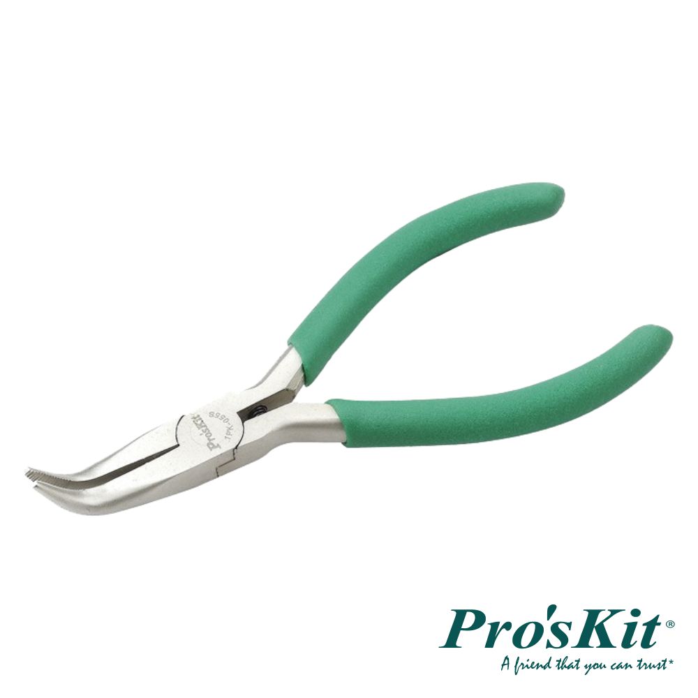 (imagem para) ALICATE DE PONTAS PLANAS CURVAS 130MM PROSKIT