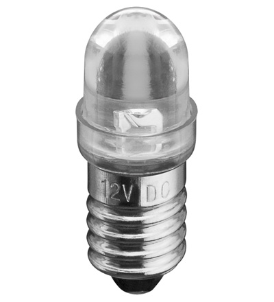 Lâmpada LED 12V branco frio 8800K E10