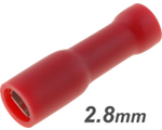 (imagem para) Terminal fêmea comp. isolado vermelho (0.5-1.0mm²) 2.8mm