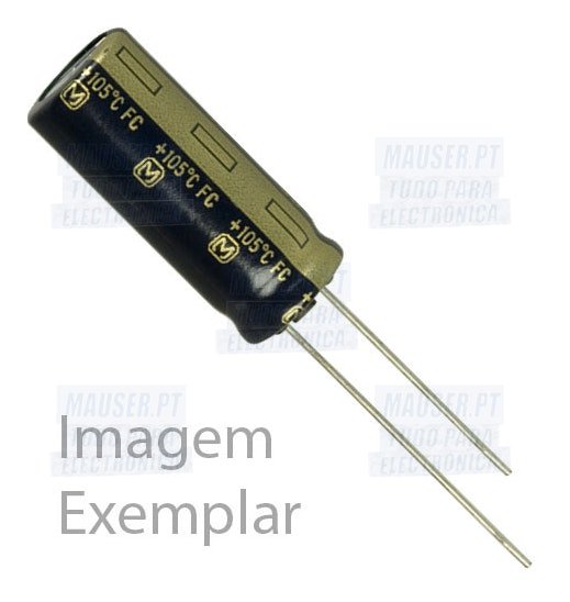 (imagem para) Condensador Electrolítico 3300uF 6.3Vdc 105º Ø12.5x20mm