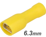 (imagem para) Terminal fêmea comp. isolado amarelo (4.0-6.0mm²) 6.3mm
