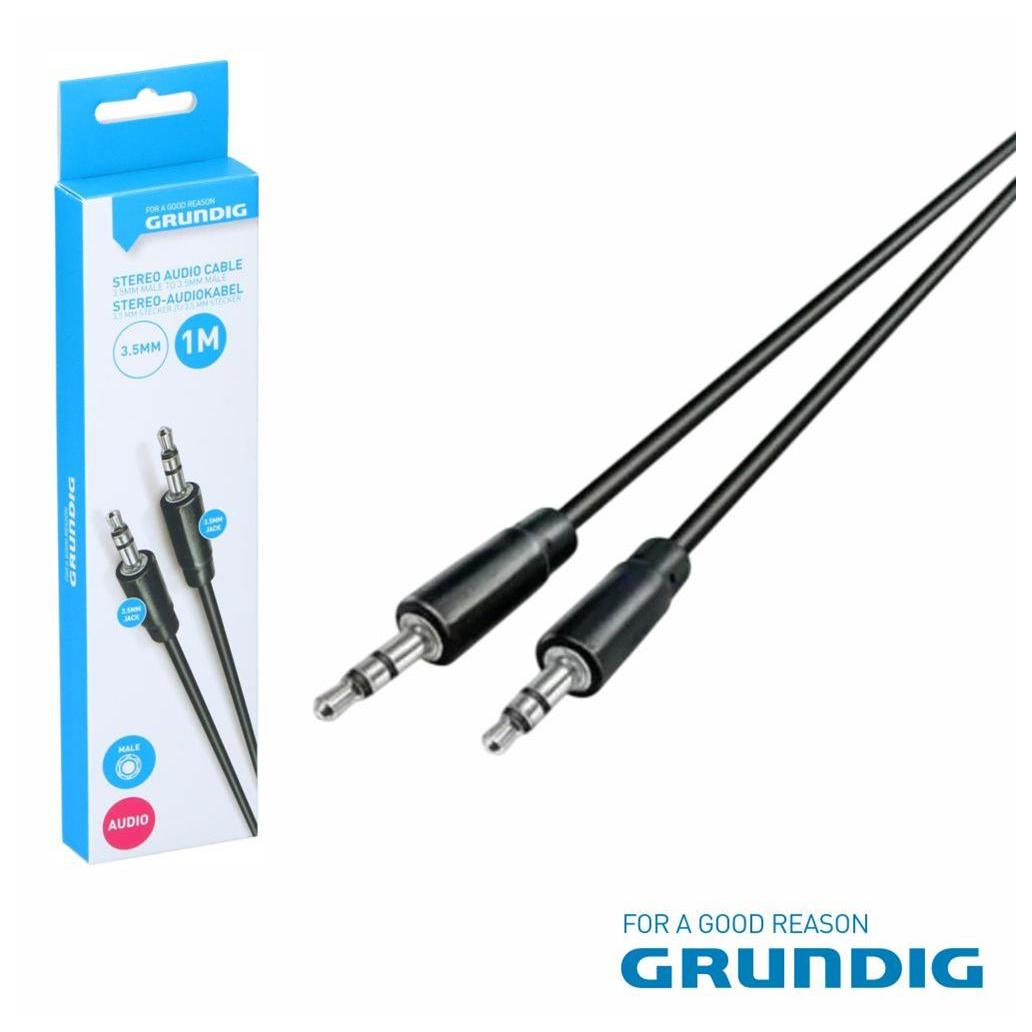(imagem para) Cabo Jack 3.5mm Macho / Jack 3.5mm Macho 1m Preto GRUNDIG