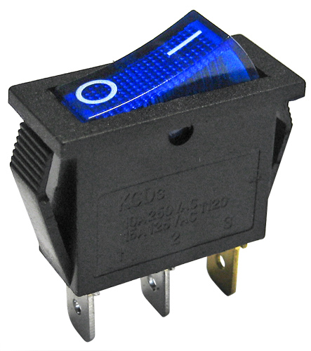 (imagem para) Interruptor Basculante 1 Circuito 10A 250V Azul Luminoso