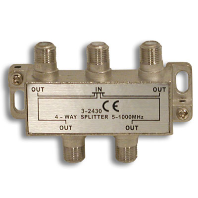 Splitter TV 4 Vias 5-1000 MHZ (imagem para) Splitter TV 4 Vias 5-1000 MHZ