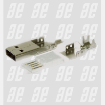 Ficha USB Tipo A p/ soldar