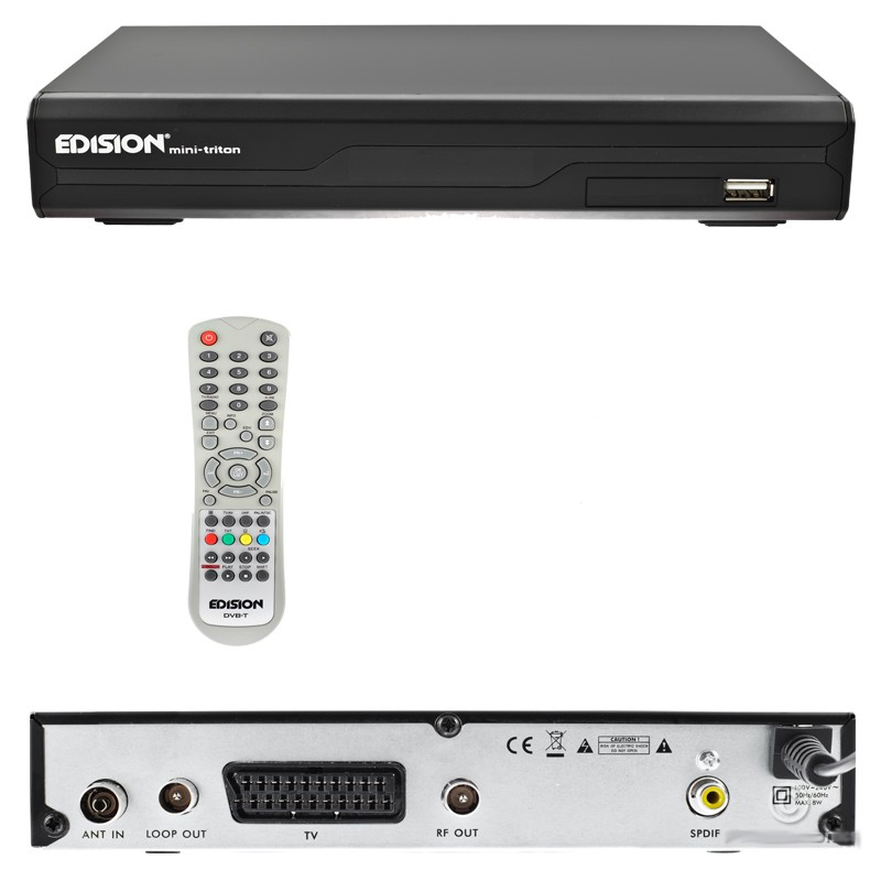 Receptor digital terrestre TDT MPEG4 SD c/modulador - Edision (imagem para) Receptor digital terrestre TDT MPEG4 SD c/modulador - Edision