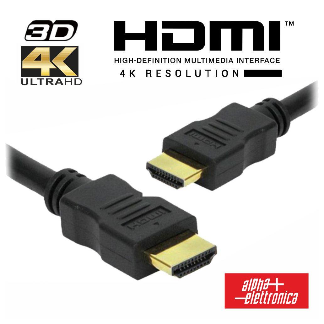 (imagem para) Cabo HDMI Dourado Macho / Macho 4K Preto 1m ALPHA