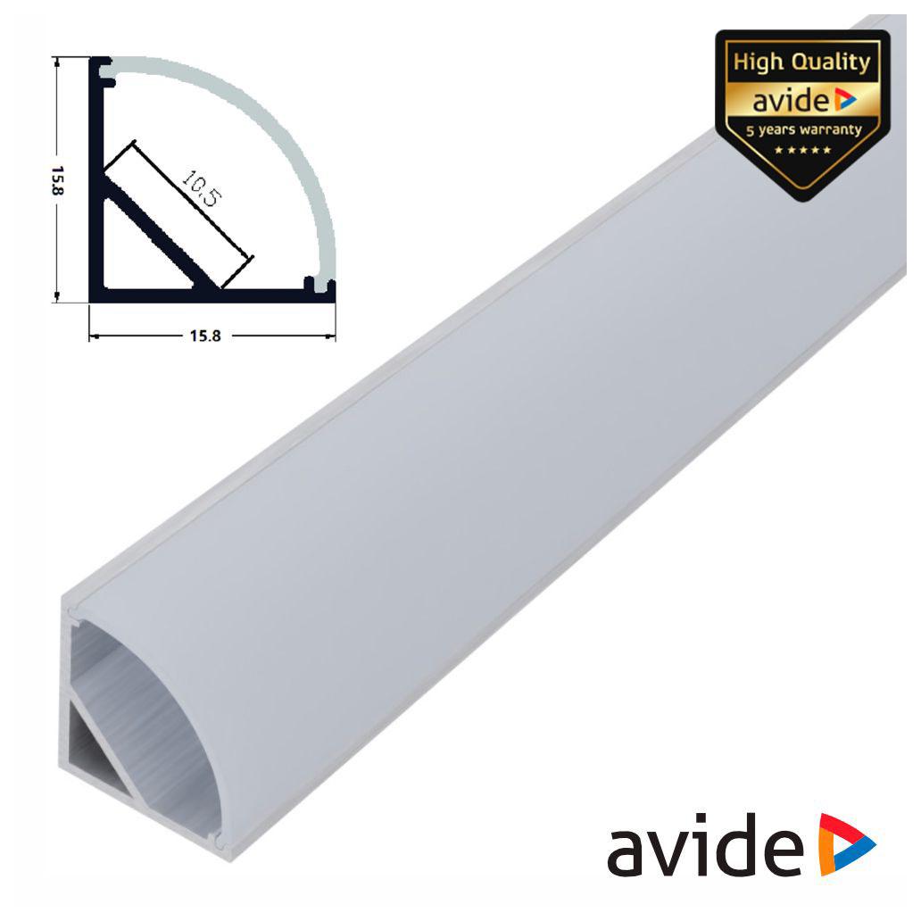 (imagem para) Perfil De Alumínio P/ Fita LED 2m De Canto AVIDE