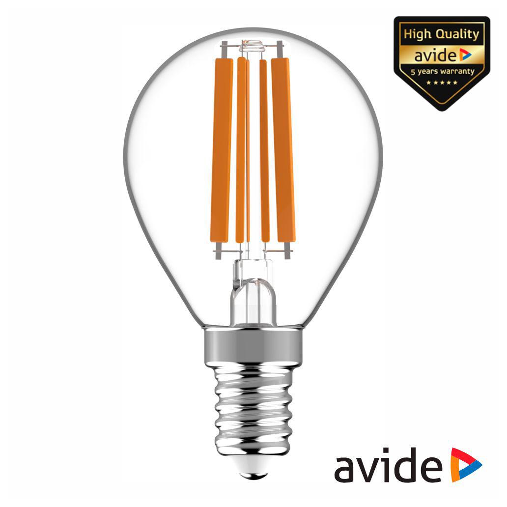(imagem para) Lâmpada LED E14 Globo Filamento 6.5W 230V 4000K 806lm AVIDE