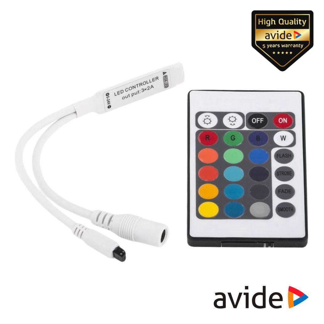 (imagem para) Controlador P/ Fita LEDS RGB 12V C/ Comando AVIDE