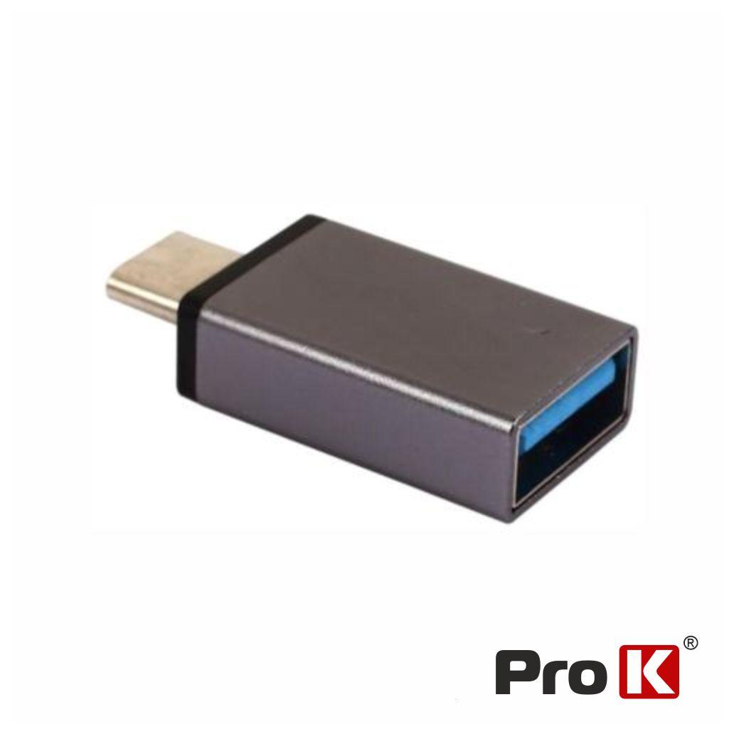 (imagem para) Adaptador USB-C OTG Macho / USB-A 3.0 Fêmea PROK