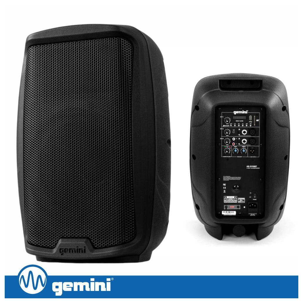 (imagem para) Coluna Amplificada 10" 1000W USB/SD/AUX/BT/TWS GEMINI