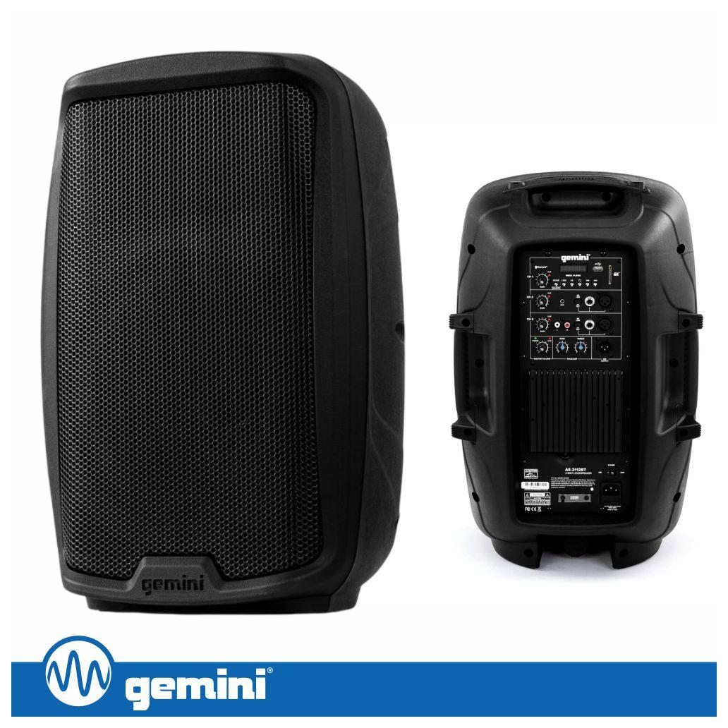 (imagem para) Coluna Amplificada 12" 1500W USB/SD/AUX/BT/TWS GEMINI