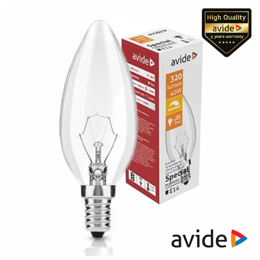 (imagem para) Lâmpada E14 40W Vela 2700K 320lm AVIDE