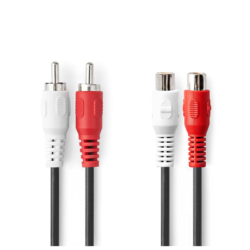 (imagem para) Cabo 2-Rca Macho / 2-Rca Fêmea 10m