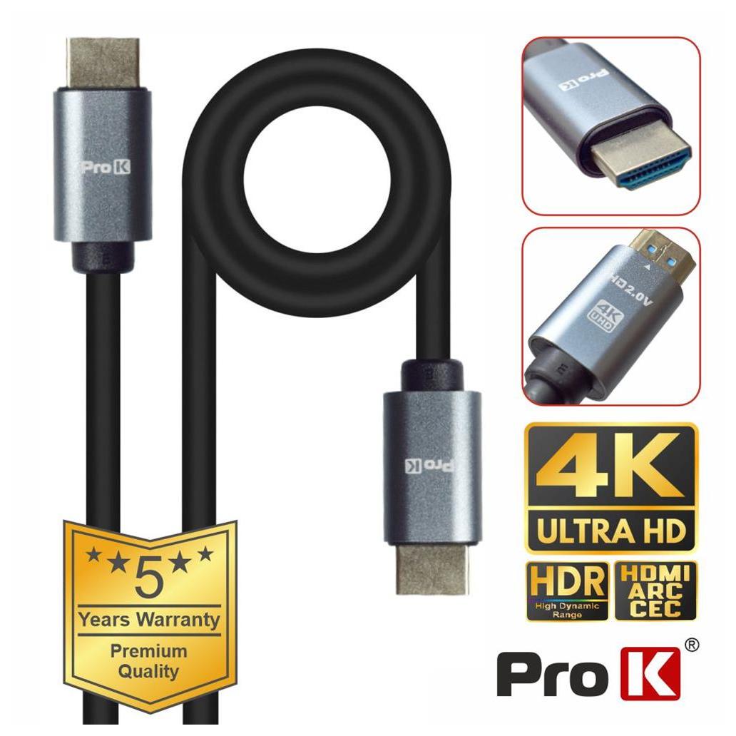 (imagem para) Cabo HDMI 2.0 UHD 4K Macho / Macho 20m PROK