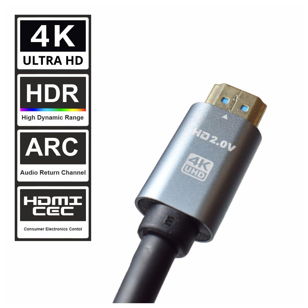 (imagem para) Cabo HDMI 2.0 UHD 4K Macho / Macho 5m PROK