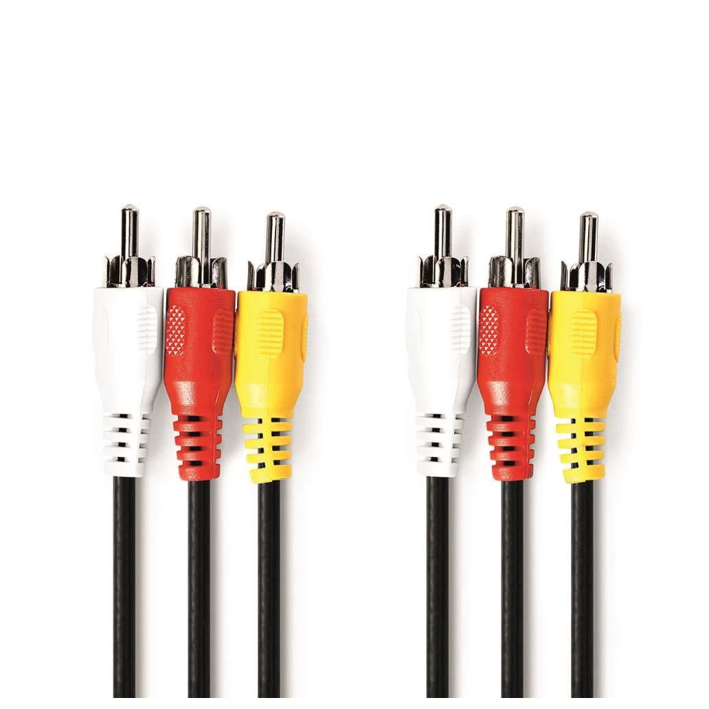 (imagem para) Cabo 3-RCA Macho / 3-RCA Macho 1.5m
