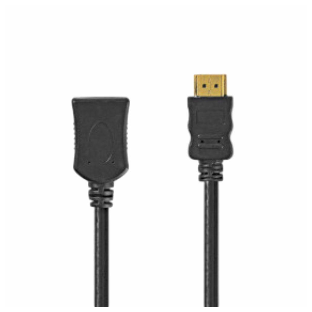 (imagem para) Cabo HDMI Dourado Macho / Fêmea 2.0 4K Preto 3M