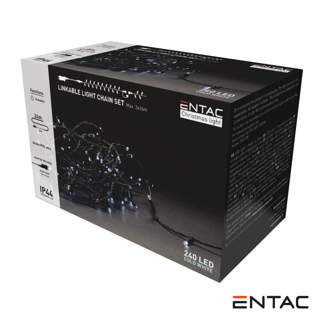 (imagem para) Luzes de Natal 240 LED 6400K 24m C/ Alimentador ENTAC