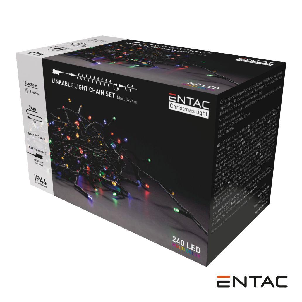 (imagem para) Luzes de Natal 240 LED Multicor 24m C/ Alimentador ENTAC