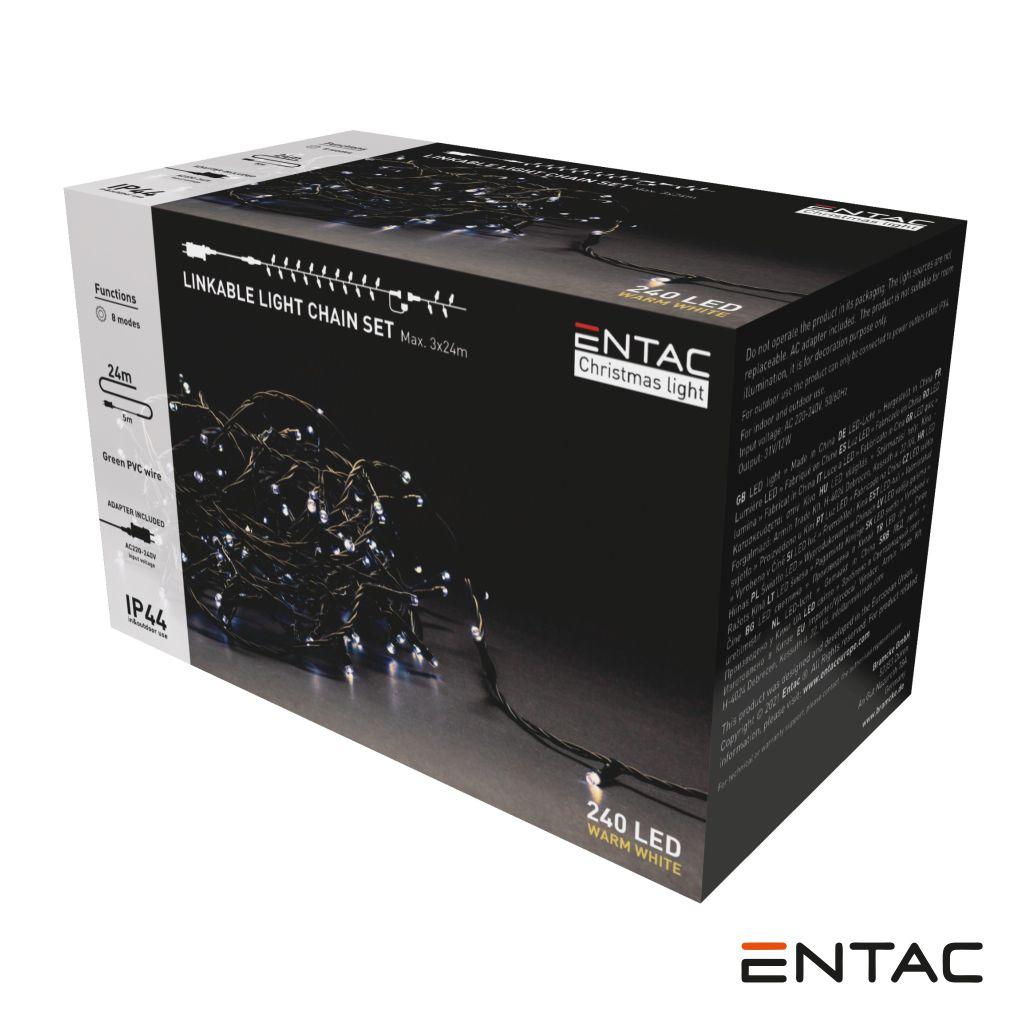 (imagem para) Luzes de Natal 240 LED 3000K 24m c/ Alimentador ENTAC