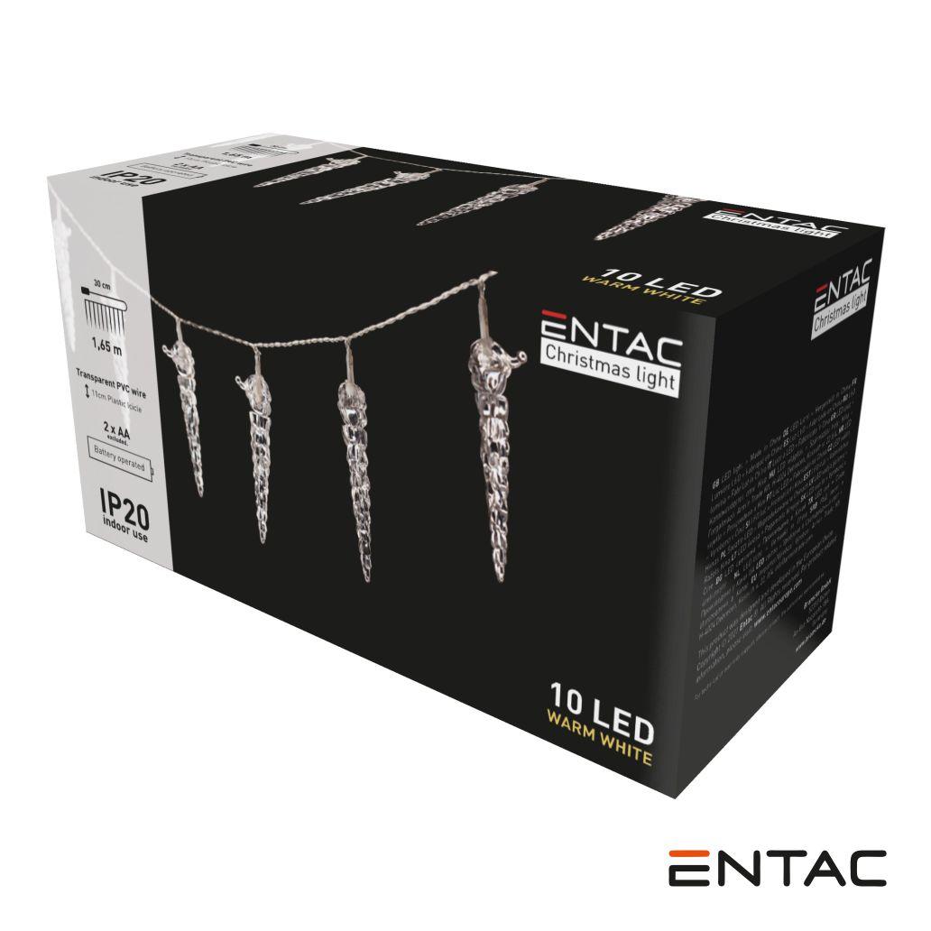 (imagem para) Luzes de Natal 10 LED Estalactite a pilhas 1.65m ENTAC