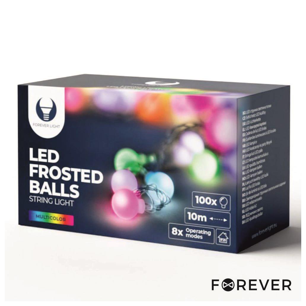 (imagem para) Luzes de Natal 100 LED Multicor Bolas Decorativas 10m