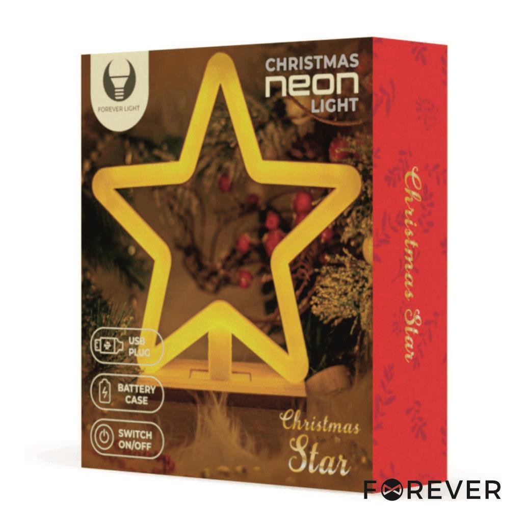 (imagem para) Luz LED Neon Natal Em Forma de Estrela C/ Base