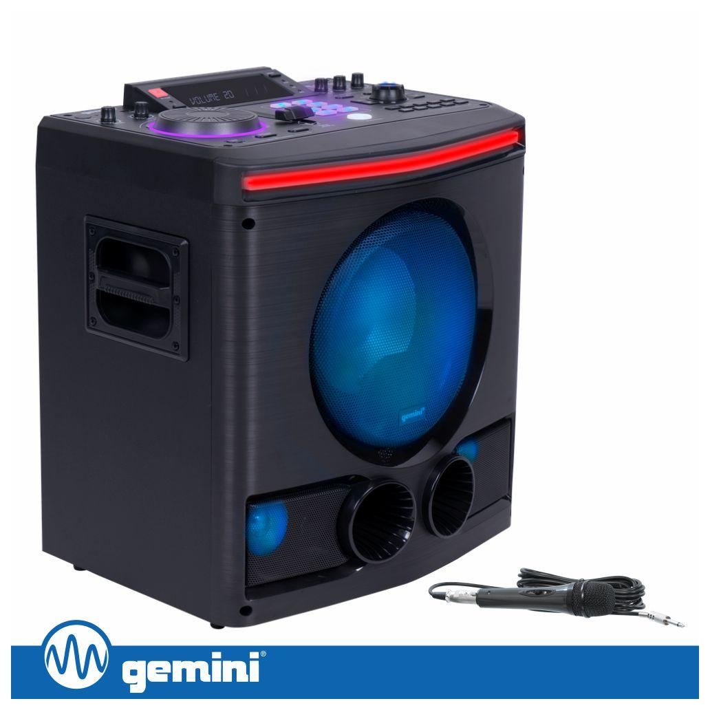 (imagem para) Sistema de Karaoke 8" 2400W LED FM/USB/BT/TWS/AUX GEMINI