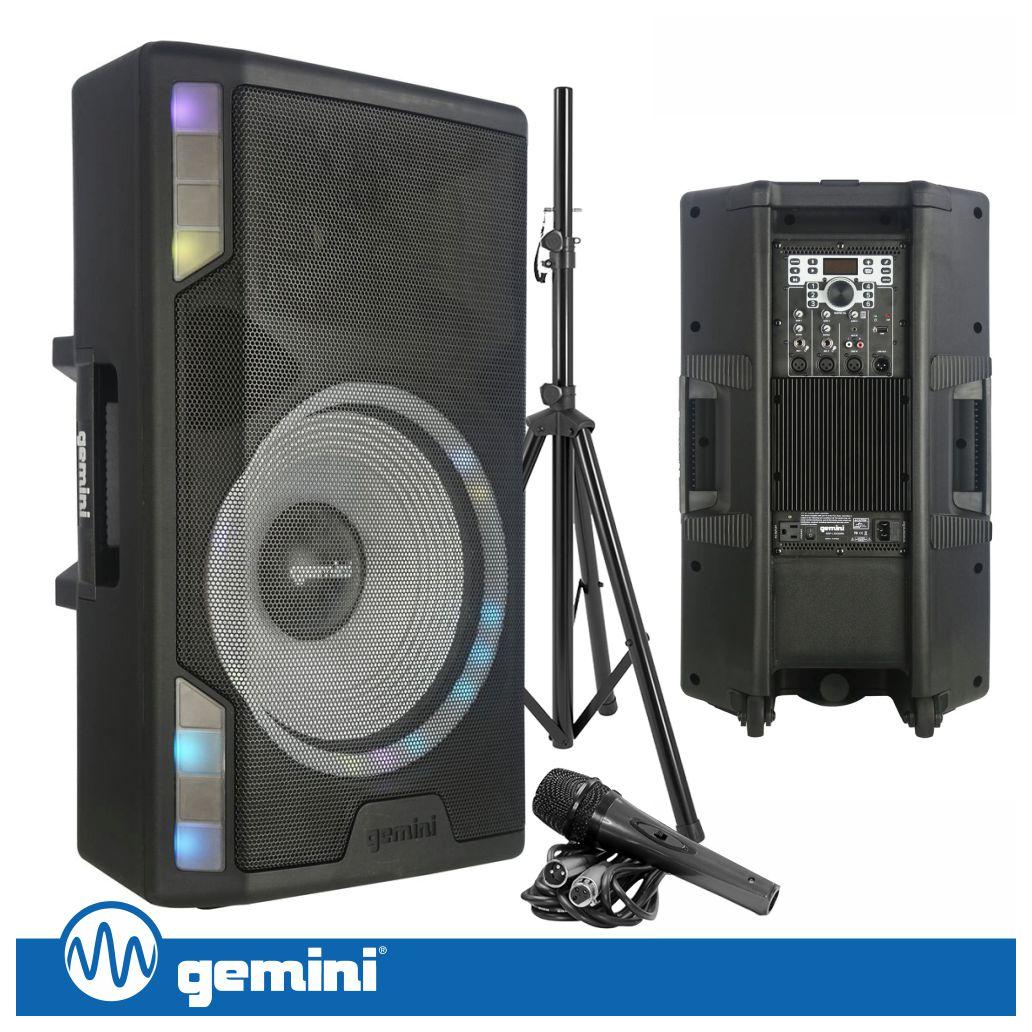 (imagem para) Coluna Amplificada 15" 2200W USB/SD/AUX/BT/TWS GEMINI