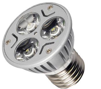 Lampada 230V - 3x1W LED - Branco Frio - E27