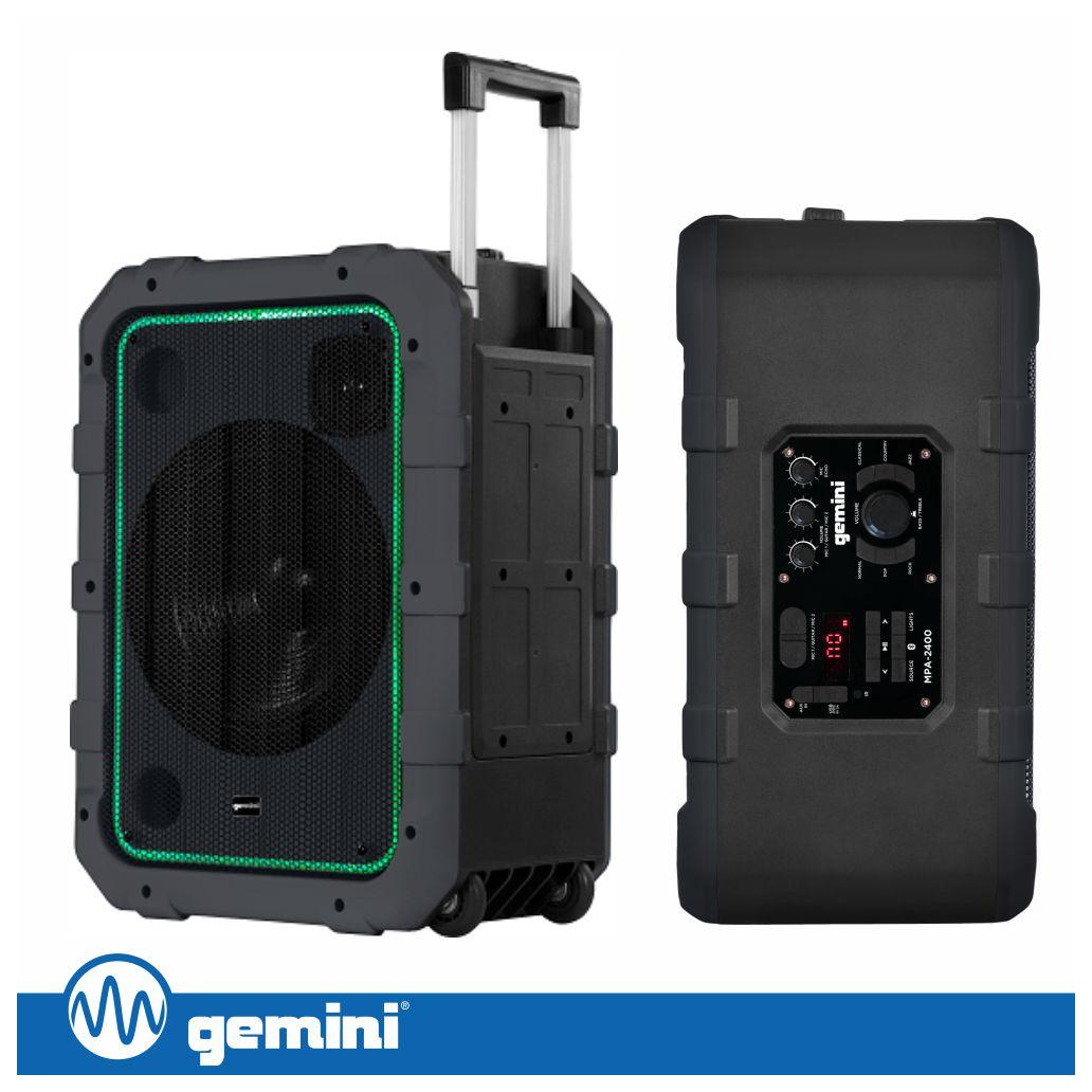 (imagem para) Coluna Bluetooth Portátil 10" 240W FM/USB/MIC IPX4 GEMINI