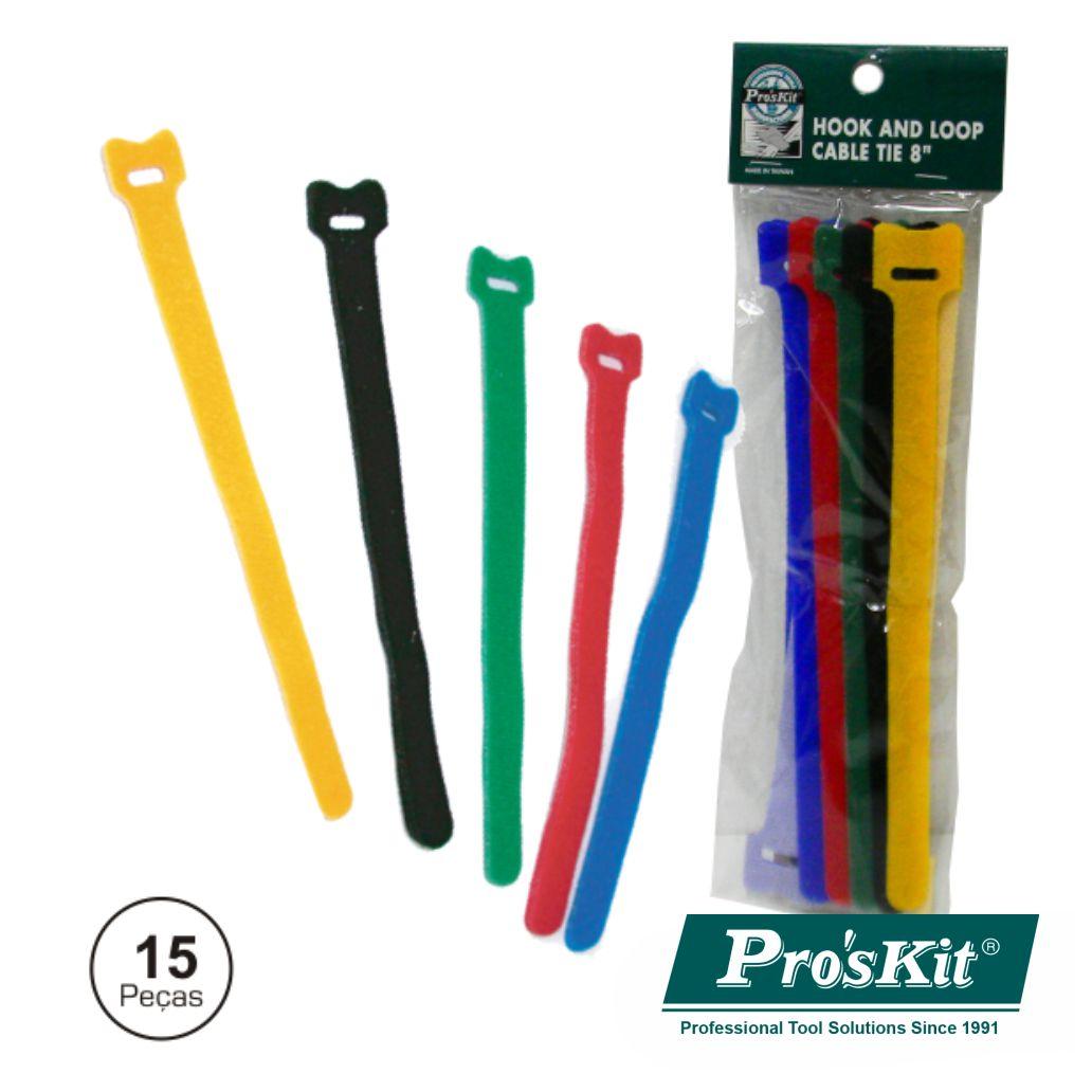 (imagem para) Abraçadeira Velcro Multicor 200mm 15x PROSKIT