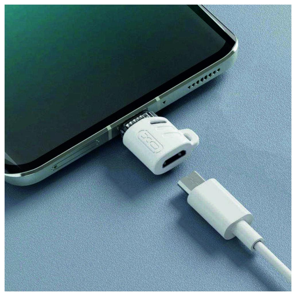 (imagem para) Adaptador Micro USB Fêmea P/ USB-C Macho Branco XO