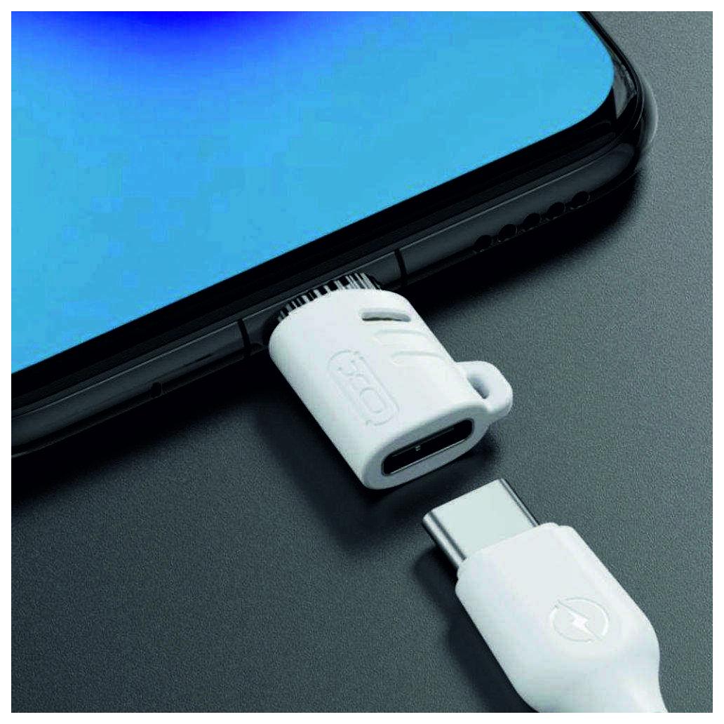 (imagem para) Adaptador USB-C Fêmea P/ Micro USB-B Macho Branco XO