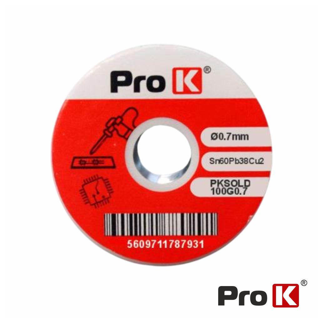 (imagem para) Solda 0.7mm Sn60Pb38Cu2 100g PROK