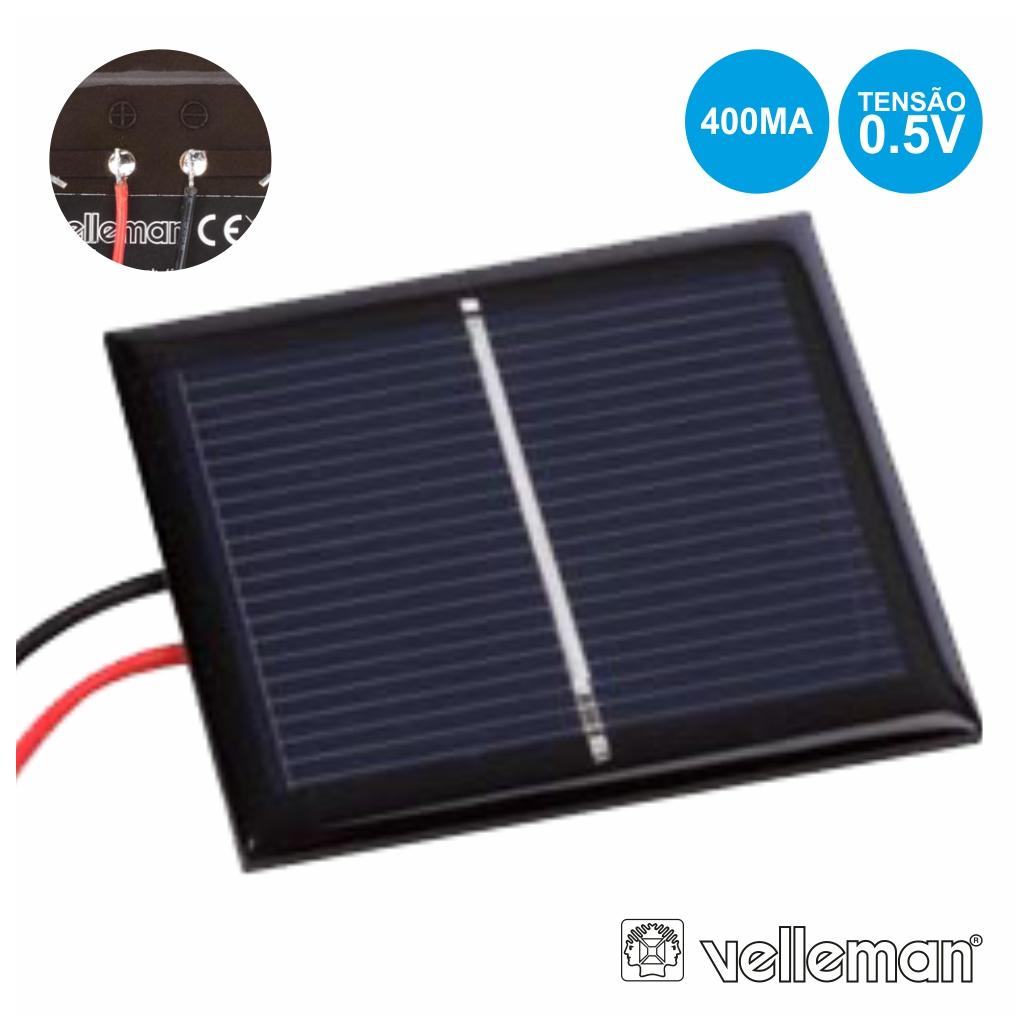 (imagem para) Painel Fotovoltaico 0.5V 400mA Policristalino VELLEMAN