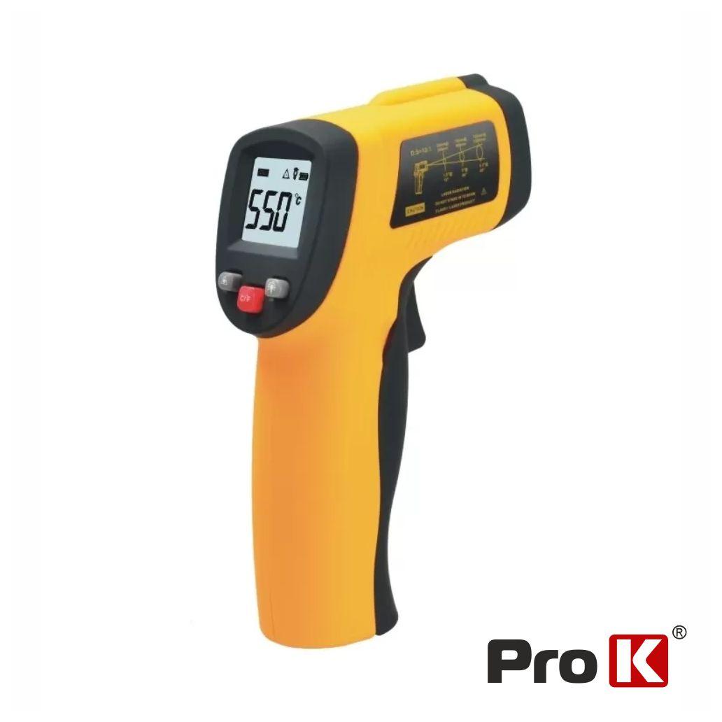 (imagem para) Termómetro IR Digital C/ Laser -50ºC a 550ºC Industrial PROK