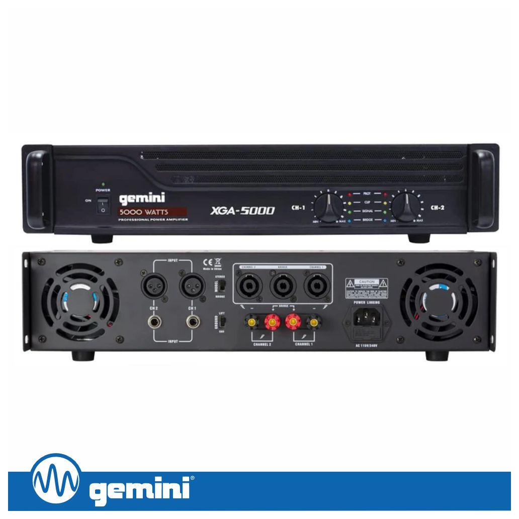 (imagem para) Amplificador Áudio 19" 5000W 2 Canais GEMINI