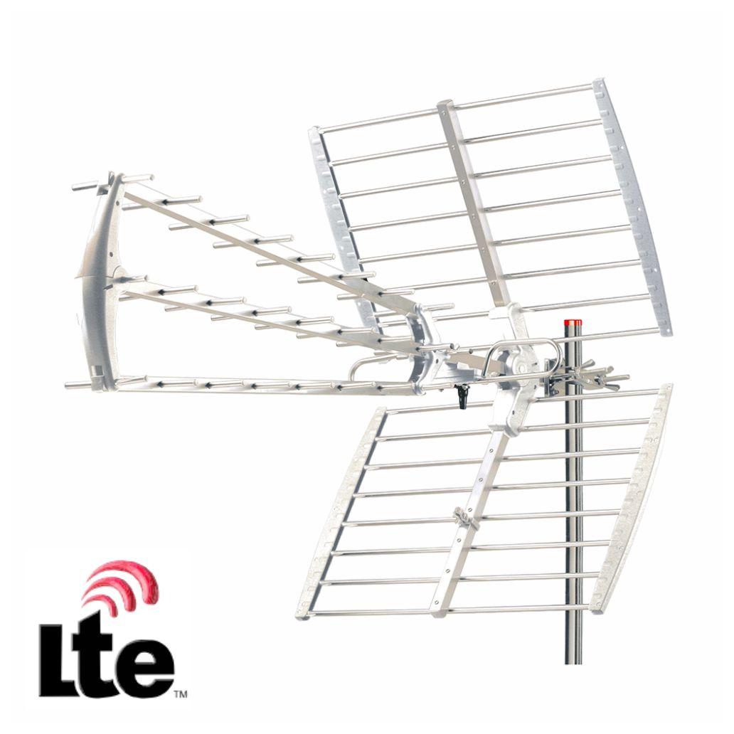 Antena Tdt Exterior UHF 43 Elementos 18db Filtro Lte 5G (imagem para) Antena Tdt Exterior UHF 43 Elementos 18db Filtro Lte 5G