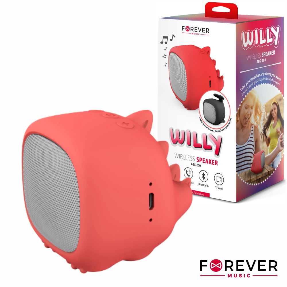 (imagem para) Coluna Bluetooth Portátil 3W Willy FOREVER